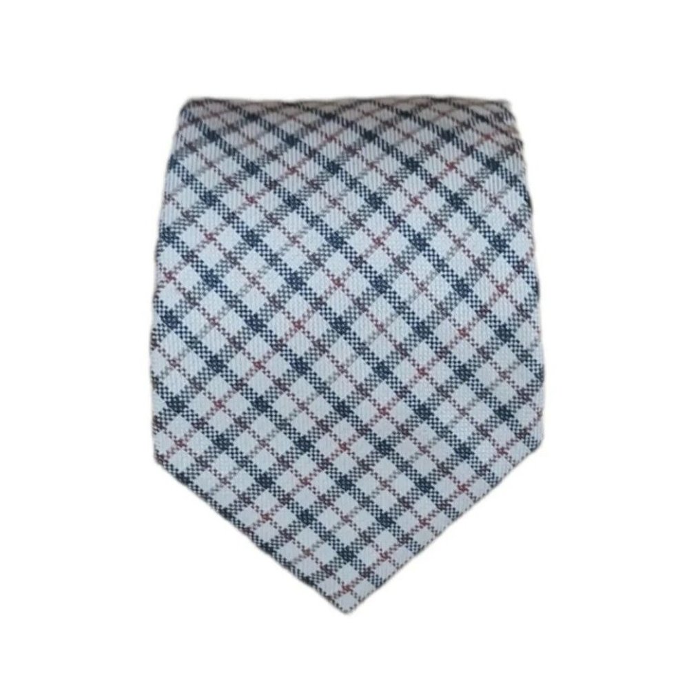 DAKS Beige Plaids & Checks Silk Tie ITALY 59"/ 3.4" EC
